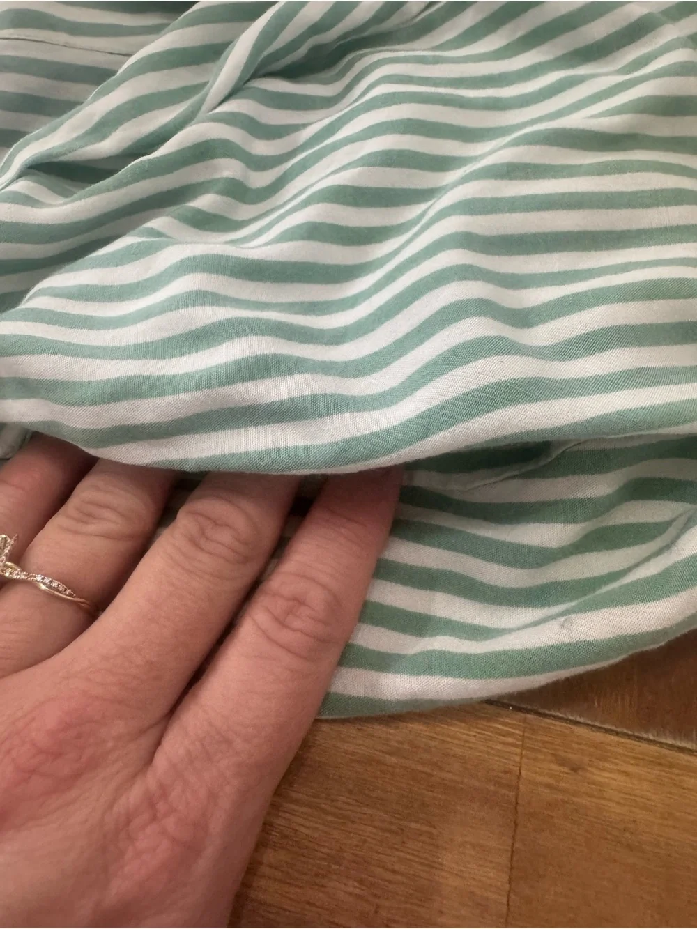 Outback Red Green and White Striped Maxi Skirt Vintage
